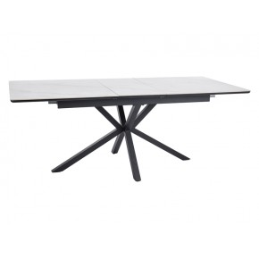 Стол обеденный SIGNAL LOGAN Ceramic белый/черный мат 160-200/90